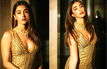 Pooja Hegde and her golden contemporary ensemble are a match made in heaven, see pics